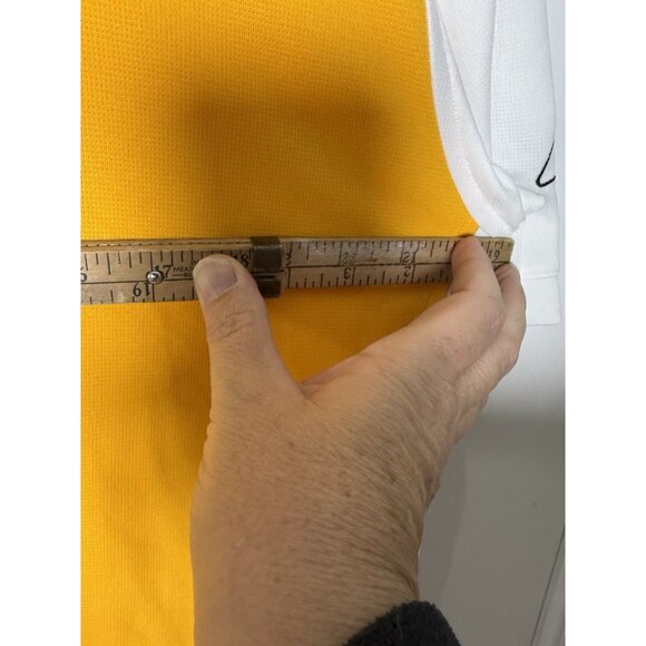 Reebok Pittsburgh Steelers Men’s Yellow White Polo Size Large EUC - Picture 8 of 10